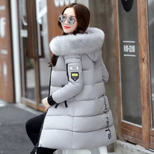 Load image into Gallery viewer, Winter Jacket Women Cotton Coat Fur Collar Hood Parka Female Long Jackets Thick Warm Outerwear chaqueta mujer
