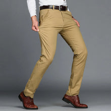 Load image into Gallery viewer, Mens Cotton Casual  Stretch long Straight High Quality 4 color Plus size pant suit  42 44 46
