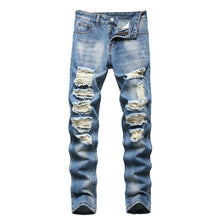 Load image into Gallery viewer, Fashion Retro Hole Jeans Men Cotton Denim Trouser Male Plus Size High Quality Jeans
