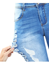 Load image into Gallery viewer, New Arrived Stretchy Ripped Jeans Woman Side Distressed Denim Skinny Pencil Pants
