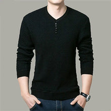 Load image into Gallery viewer, Pullover V Neck Men Sweater Casual Long Sleeve Men&#39;s Sweaters High Quality Wool Cashmere Sweaters
