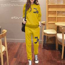 Load image into Gallery viewer, S-6XL Women&#39;s Winter Casual Plus Velvet Thick Sweatshirt Suits Loose Pants Sets Female
