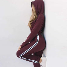 Load image into Gallery viewer, 2pcs Women Set Long Sleeve Hoodie Sweatshirt Top + Long Pants Ladies
