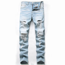 Load image into Gallery viewer, Fashion Retro Hole Jeans Men Cotton Denim Trouser Male Plus Size High Quality Jeans
