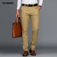 Load image into Gallery viewer, Mens Cotton Casual  Stretch long Straight High Quality 4 color Plus size pant suit  42 44 46
