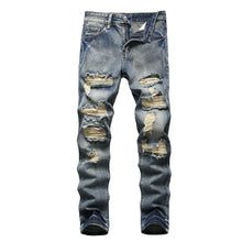 Load image into Gallery viewer, Fashion Retro Hole Jeans Men Cotton Denim Trouser Male Plus Size High Quality Jeans
