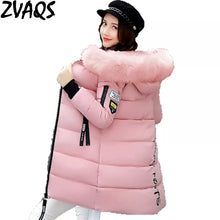 Load image into Gallery viewer, Winter Jacket Women Cotton Coat Fur Collar Hood Parka Female Long Jackets Thick Warm Outerwear chaqueta mujer
