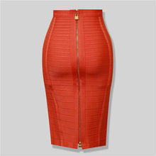 Load image into Gallery viewer, 4 colors Top Quality Girl Sexy Bodycon Knee Length Back Zipper Bandage Skirt
