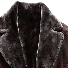 Load image into Gallery viewer, Men Leather Winter Brand Fleece Thick Warm Motorcycle Business Casual Mens Leather Coats
