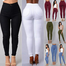 Load image into Gallery viewer, Plus Size New Women Sexy Stretch Pencil Pant Skinny Slim High Waist Womens Stylish Large Size Capris S-3XL
