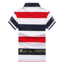 Load image into Gallery viewer, Tace &amp; Shark polo shirt men Tops Cotton Short Sleeve Striped Classic &amp; Business homme
