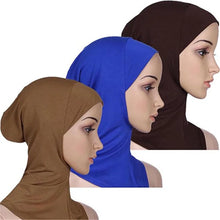 Load image into Gallery viewer, Soft Muslim Full Cover Inner Women&#39;s Hijab bonnet Cap Islamic Underscarf Neck Head Bonnet Hat
