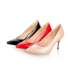 Load image into Gallery viewer, Big Size 34-46 high heels women pumps thin heel classic white red nude beige ladies wedding shoes
