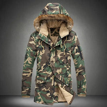 Load image into Gallery viewer, Camouflage Down Parka Hooded Coat Male Fur Collar Parkas Winter Jacket Men Military Down Overcoat
