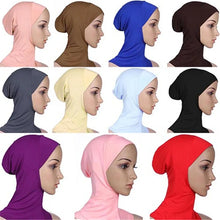 Load image into Gallery viewer, Soft Muslim Full Cover Inner Women&#39;s Hijab bonnet Cap Islamic Underscarf Neck Head Bonnet Hat
