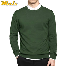 Load image into Gallery viewer, 5XL Mens Pullover Cotton O Neck Sweater Winter Autumn Male Knitwear Blue Gray Black Green Red
