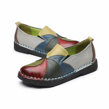 Load image into Gallery viewer, Women&#39;s Flats Genuine Leather Loafers Moccasins Mixed Colorful Non Slip On Plus Size 42
