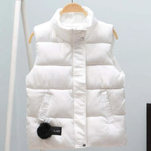 Load image into Gallery viewer, New Fashion Winter Vest Collar Sleeveless Short Women Jacket Waistcoat Female  Autumn Women Clothing
