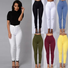 Load image into Gallery viewer, Plus Size New Women Sexy Stretch Pencil Pant Skinny Slim High Waist Womens Stylish Large Size Capris S-3XL
