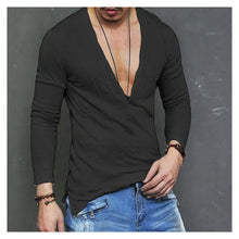 Load image into Gallery viewer, Men Casual Slim Fit Long Sleeve Deep V-neck Sexy Shirt T-shirts
