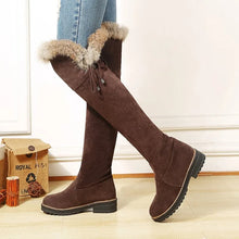 Load image into Gallery viewer, Warm Snow Boots Winter Shoes Warm Fur Plush Over Knee High Boot Ladies Casual Low Rubber Heels Long Shoes Female
