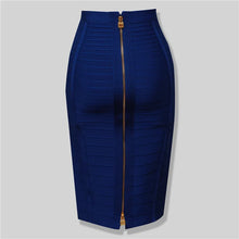 Load image into Gallery viewer, 4 colors Top Quality Girl Sexy Bodycon Knee Length Back Zipper Bandage Skirt
