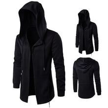 Load image into Gallery viewer, Men Fashion Sweatshirt Streetwear Black Gown Coats Men Hooded Cloak Mantle Hoodie 5XL Sweatshirts
