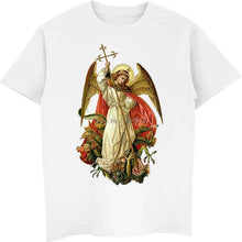 Load image into Gallery viewer, Saint Michael Destroy The Devil Catholic Christian T Shirt Men&#39;s Cotton Short Sleeve T-shirt
