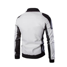 Load image into Gallery viewer, Top Quality Fashion Men White Leather Jackets Pu Match Color Overcoat M-5XL AYG94
