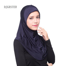 Load image into Gallery viewer, Muslim Hijab Islamic Jersey Turban Women Black Ninja Underscarf Caps Instant Head Scarf Full Cover Inner Coverings
