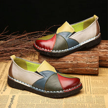 Load image into Gallery viewer, Women&#39;s Flats Genuine Leather Loafers Moccasins Mixed Colorful Non Slip On Plus Size 42
