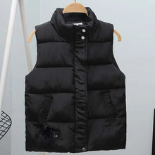 Load image into Gallery viewer, New Fashion Winter Vest Collar Sleeveless Short Women Jacket Waistcoat Female  Autumn Women Clothing
