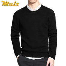 Load image into Gallery viewer, 5XL Mens Pullover Cotton O Neck Sweater Winter Autumn Male Knitwear Blue Gray Black Green Red
