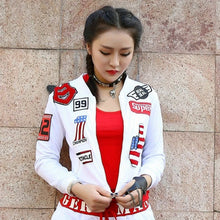 Load image into Gallery viewer, New Fashion hip hop women top dance female Jazz sexy stage white outwear jacket
