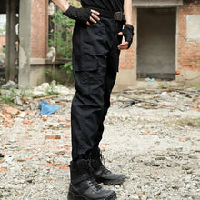 Load image into Gallery viewer, Black Military Tactical Cargo Sweatpants Men&#39;s Working Pants
