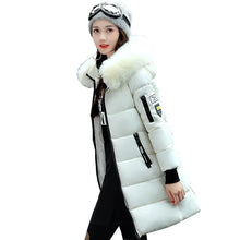 Load image into Gallery viewer, Winter Jacket Women Cotton Coat Fur Collar Hood Parka Female Long Jackets Thick Warm Outerwear chaqueta mujer
