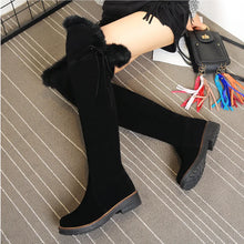 Load image into Gallery viewer, Warm Snow Boots Winter Shoes Warm Fur Plush Over Knee High Boot Ladies Casual Low Rubber Heels Long Shoes Female
