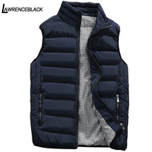 Load image into Gallery viewer, Mens Sleeveless Winter Slim Vests Cotton-Padded Men&#39;s Vest Men Waistcoat Big Size
