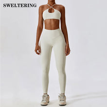 Load image into Gallery viewer, Sexy Yoga Tracksuit Seamless Sport Suit Running Workout Sportswear Gym Clothing Leggings Bra Fitness Suits 2 Pieces
