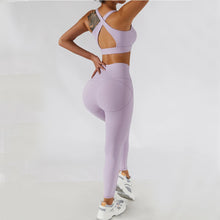 Load image into Gallery viewer, 2 Piece Tennis Suit Women Sport Fitness Yoga Set Women Seamless Leggings Sports Bra +Shorts
