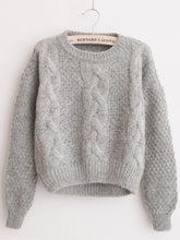 Load image into Gallery viewer, Women Sweaters Warm Pullover Crewneck Mohair Pullover Twist Knitted Sweaters Christmas
