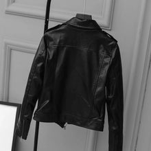 Load image into Gallery viewer, New Autumn Women Biker Leather Jacket Soft PU Punk Casual Motor Faux Leather White Jacket
