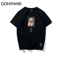 Load image into Gallery viewer, Men&#39;s Virgin Mary Printed Short Sleeve Casual Cotton Hip Hopo Tops Tees Fashion Streetwear Tshirts
