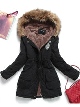 Load image into Gallery viewer, New Winter Women Medium-long Thicken Hooded Wadded Slim Cotton-padded Jacket Overcoat
