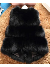 Load image into Gallery viewer, 3XL Winter Thick Warm Faux Fox Fur Vest High Quality Fashion V-Neck Short Fur Coat Female Fur Waistcoat
