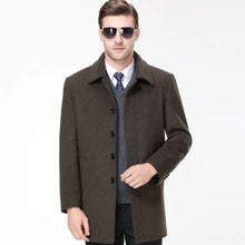 Load image into Gallery viewer, New men&#39;s wool coat medium-long male thickening large winter warm trench plus size M L XL 2XL 3XL 4XL5XL6XL7XL
