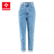 Load image into Gallery viewer, Cotton Vintage High Waist Baggy Women`s Boyfriend Jean Femme Jeans
