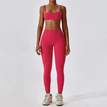 Load image into Gallery viewer, Sexy Yoga Tracksuit Seamless Sport Suit Running Workout Sportswear Gym Clothing Leggings Bra Fitness Suits 2 Pieces
