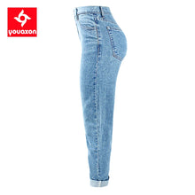 Load image into Gallery viewer, Cotton Vintage High Waist Baggy Women`s Boyfriend Jean Femme Jeans
