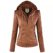 Load image into Gallery viewer, Winter Faux Leather Women Casual Basic Coats Waterproof Windproof Coats Female Ropa de Mujer
